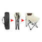 White Outdoor Folding Camping Chair – Portable Lounge Chair, Lightweight Beach Chair, Fishing Stool, and Picnic Seat, Perfect for Outdoor Adventures