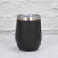 Black 12oz Double-Wall Vacuum 304 Eggshell Cup - Mini Portable Insulated U-Shaped Cup, Creative Small Beer Mug