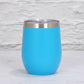 Blue 12oz Double-Wall Vacuum 304 Eggshell Cup - Mini Portable Insulated U-Shaped Cup, Creative Small Beer Mug