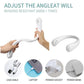 White Portable Neck Hanging USB Fan - Mini Hands-Free Wearable Fan, USB Rechargeable, No-Blade Design for Cooling