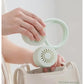 White Portable Neck Hanging USB Fan - Foldable Lazy Fan with Strong Airflow, USB Rechargeable, Outdoor & Desktop Use