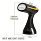 Black Handheld Garment Steamer - Portable Mini Steam Iron for Home Use, Wrinkle Remover & Fabric Freshener, Small Travel-Friendly Iron for Clothes, Steam Spray Clothes Steamer