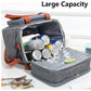 Blue Large Capacity Lunch Bag - Dual-Layer Insulated Cooler Bag for Outdoor, Picnic, and Work Use