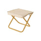 Beige Outdoor Folding Stool with Carrying Handle - Portable Camping Seat, Fishing Chair, Collapsible Zipper Stool for Outdoors, Queueing, and More