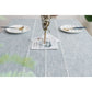 140cm*90cm Grey Striped Cotton Linen Embroidered Tassel Tablecloth - European & American Pastoral Style for Restaurants