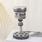 Piston Skull Face Sculpture, Resin Gear Decor, Industrial Style Home Decoration