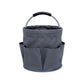 Dark Grey Portable Picnic Basket, Foldable Outdoor Beach Basket with Handle, Multi-Use Storage and Wash Bag