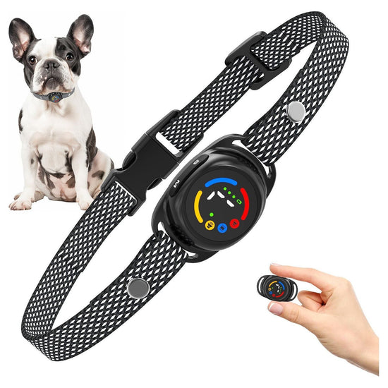 Smart Waterproof Anti-Bark Device, Mini Dog Training Collar with Color Screen