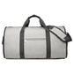 Grey Multi-Functional Travel Duffel Bag with Suit Storage, Foldable Garment Bag for Business Trips