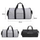 Grey Multi-Functional Travel Duffel Bag with Suit Storage, Foldable Garment Bag for Business Trips