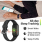 Black Smart Fitness Tracker with Bluetooth Calling, Heart Rate, Blood Pressure, Blood Oxygen, and Sports Modes