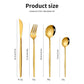Silver Color Premium 24-Piece Stainless Steel Cutlery Set – Elegant Golden Steak Knife, Fork, and Spoon Set in Luxury Gift Box