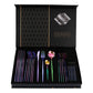 Colorful Color Premium 24-Piece Stainless Steel Cutlery Set - Elegant Golden Steak Knife, Fork, and Spoon Set in Luxury Gift Box