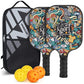 Graffiti Model Fiberglass Pickleball Paddle Set - Vibrant Design for Enhanced Gameplay