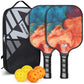 Vintage Fiberglass Pickleball Paddle Set - Vibrant Design for Enhanced Gameplay