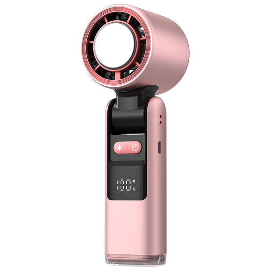 Pink Portable Handheld High-Speed Cooling Fan - Perfect for Outdoor Camping