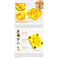 Yellow Interactive Slow Feeder Puzzle Toy for Dogs - Durable Pet Food Dispenser Bowl