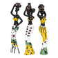 Yellow Exotic Resin Figurine Set - African-Style Home Decor Accents for Tabletop and Shelf Display