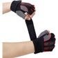 M Red Fingerless Workout Gloves with Wrist Support - Non-Slip, Breathable Gym Gloves for Weightlifting and Cycling