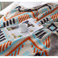 110x130cm Bohemian Woven Throw Blanket - Soft Decorative Sofa Cover with Tassels for Living Room and Bedroom