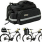 Black Insulated Bike Rear Rack Bag - Waterproof Storage Bag with Soft PE Padding for Cycling