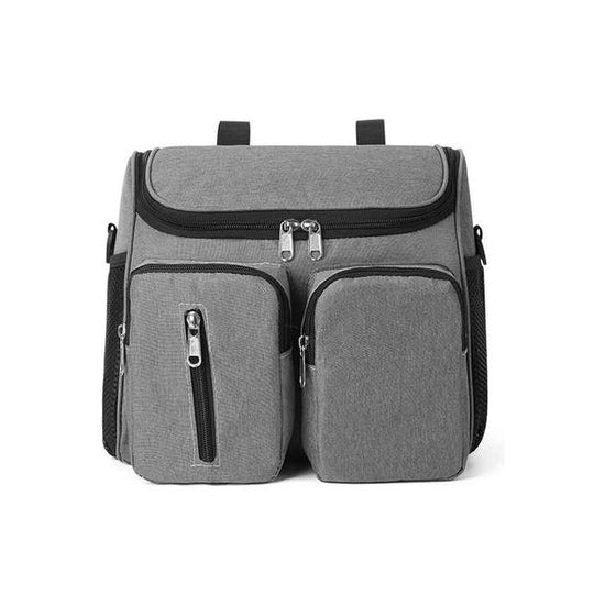 Grey Universal Stroller Organizer Bag - Multi-Pocket Hanging Storage Bag for Baby Essentials