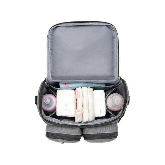 Grey Universal Stroller Organizer Bag - Multi-Pocket Hanging Storage Bag for Baby Essentials