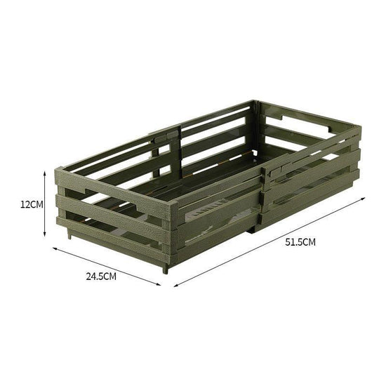 Green Foldable Industrial Storage Crates - Portable Outdoor Collapsible Storage Box for Home and Travel