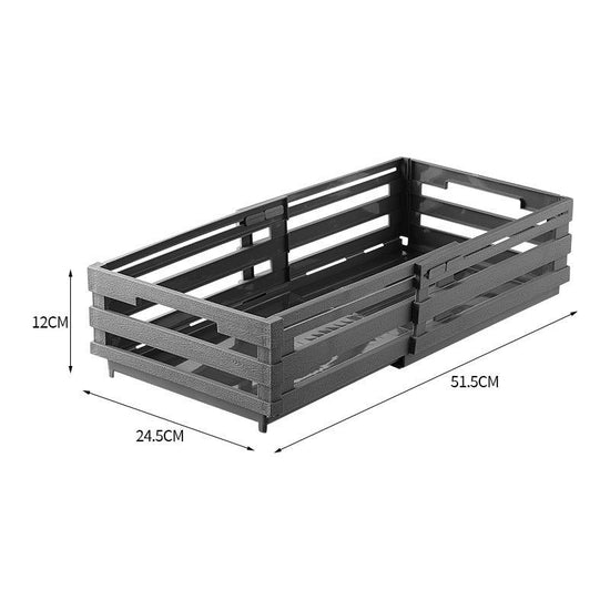 Grey Foldable Industrial Storage Crates - Portable Outdoor Collapsible Storage Box for Home and Travel