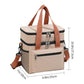 Beige Waterproof Insulated Lunch Bag - Leakproof Thermal Cooler for Food and Drinks