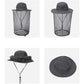 Azure Outdoor Mosquito Net Hat - Sun Protection and Insect Repellent Bucket Hat