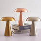 Silver Modern Mushroom Table Lamp - Minimalist Metal Design for Home and Office