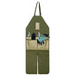 Khaki Pocket Heavy-Duty Gardening Apron with Adjustable Straps and Multi-Pocket Design