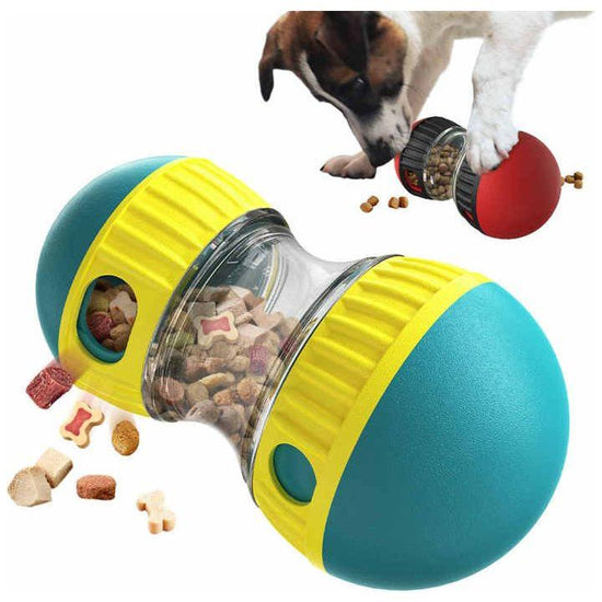 Green Interactive Dog Slow Feeder Toy - Food Dispenser Ball for Healthy Digestion