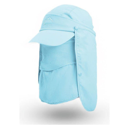 Blue UV Protection 4-in-1 Outdoor Sun Hat with Removable Flaps
