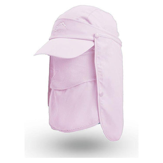 Pink UV Protection 4-in-1 Outdoor Sun Hat with Removable Flaps