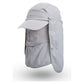 Grey UV Protection 4-in-1 Outdoor Sun Hat with Removable Flaps