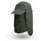 Green UV Protection 4-in-1 Outdoor Sun Hat with Removable Flaps