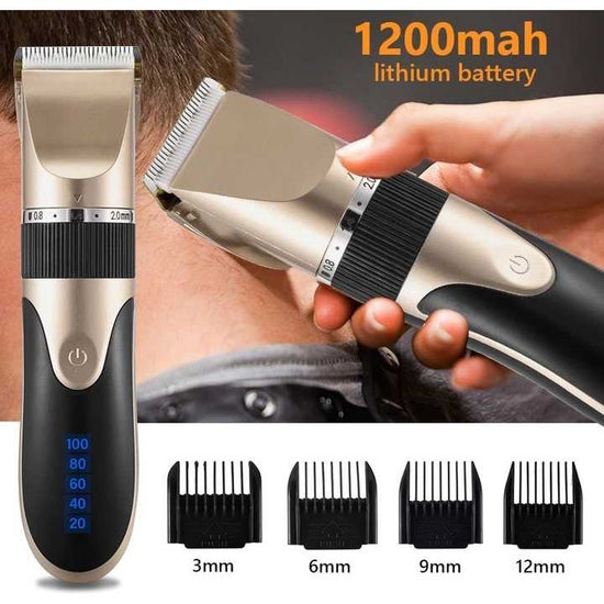 Gold Rechargeable Pet Hair Clipper with Adjustable Blades