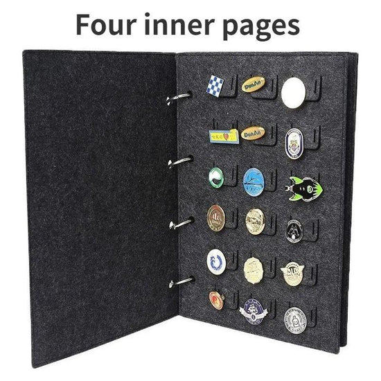 Felt Jewelry Display Book for Pin and Brooch Storage, Compact and Portable Organizer