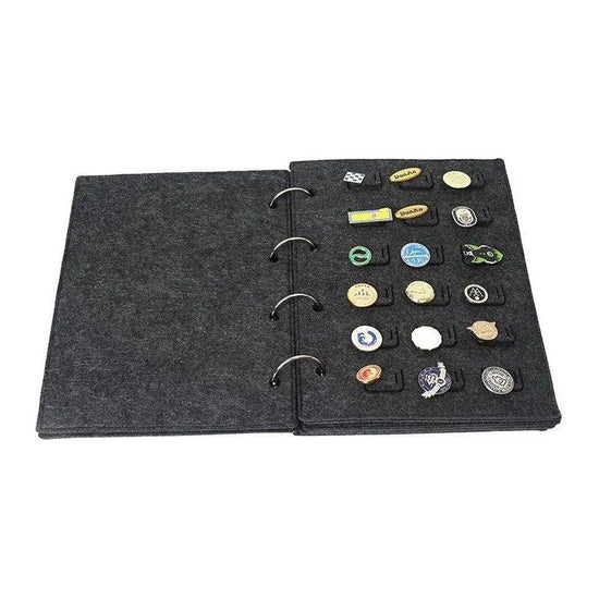 Felt Jewelry Display Book for Pin and Brooch Storage, Compact and Portable Organizer