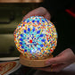 Blue  Handmade Mosaic Glass Lamp - Vibrant Decorative Table Light