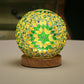 Green Handmade Mosaic Glass Lamp - Vibrant Decorative Table Light