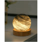 Starry Sky LED Planet Night Light with Wooden Base, USB Rechargeable