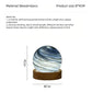 Starry Sky LED Planet Night Light with Wooden Base, USB Rechargeable