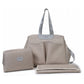 Grey Multi-functional Baby Diaper Bag with Changing Mat - Travel & Stroller-Friendly Design