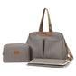 Dark Grey Multi-functional Baby Diaper Bag with Changing Mat - Travel & Stroller-Friendly Design