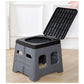 Green Portable Folding Outdoor Toilet with Lid - Heavy Duty 150kg Capacity