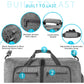 Grey Large Foldable Travel Duffel Bag with Shoe Compartment and Carry Pouch - Lightweight, Durable, and Spacious