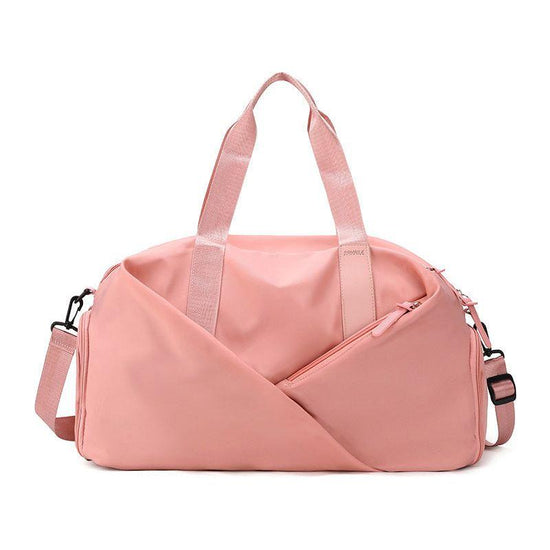Pink Stylish Gym Travel Bag with Shoe Compartment, Lightweight and Durable Design